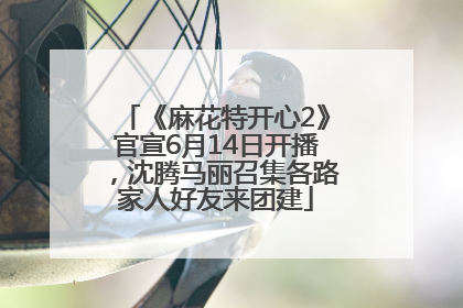 《麻花特开心2》官宣6月14日开播，沈腾马丽召集各路家人好友来团建