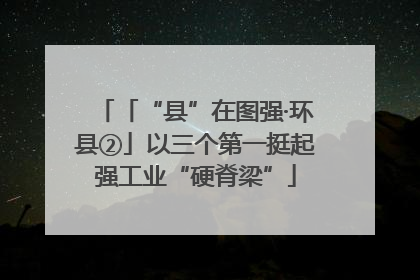 「“县”在图强·环县②」以三个第一挺起强工业“硬脊梁”