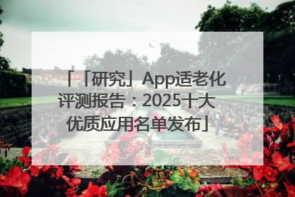 「研究」App适老化评测报告：2025十大优质应用名单发布
