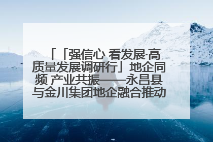 「强信心 看发展·高质量发展调研行」地企同频 产业共振——永昌县与金川集团地企融合推动重大项目建设