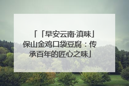 「早安云南·滇味」保山金鸡口袋豆腐：传承百年的匠心之味