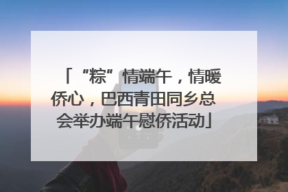 “粽”情端午，情暖侨心，巴西青田同乡总会举办端午慰侨活动