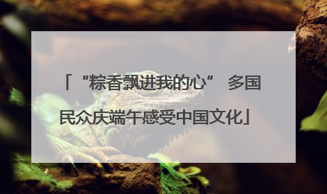 “粽香飘进我的心” 多国民众庆端午感受中国文化