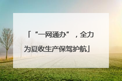 “一网通办”，全力为夏收生产保驾护航