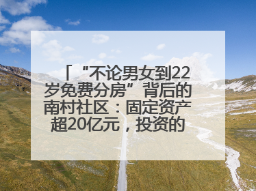 “不论男女到22岁免费分房”背后的南村社区：固定资产超20亿元，投资的影视基地被称为“山村好莱坞”