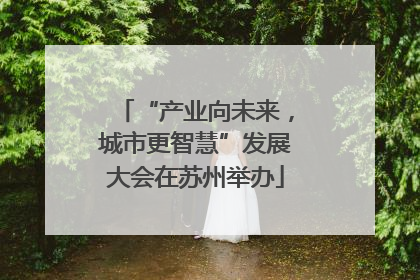 “产业向未来，城市更智慧”发展大会在苏州举办