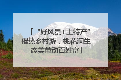 “好风景+土特产”催热乡村游，桃花涧生态美带动百姓富