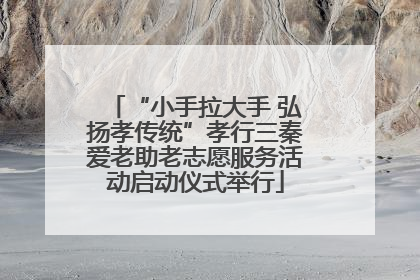 “小手拉大手 弘扬孝传统”孝行三秦爱老助老志愿服务活动启动仪式举行