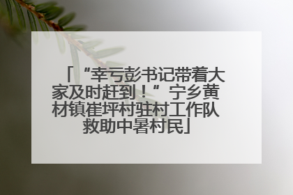 “幸亏彭书记带着大家及时赶到！”宁乡黄材镇崔坪村驻村工作队救助中暑村民