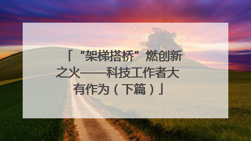 “架梯搭桥”燃创新之火——科技工作者大有作为（下篇）