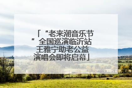 “老来潮音乐节”全国巡演临沂站 王雅宁助老公益演唱会即将启幕