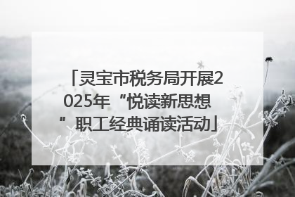灵宝市税务局开展2025年“悦读新思想”职工经典诵读活动