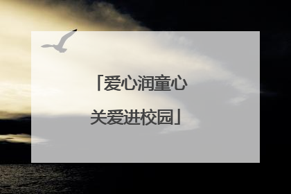 爱心润童心 关爱进校园