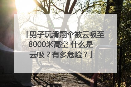 男子玩滑翔伞被云吸至8000米高空 什么是云吸？有多危险？