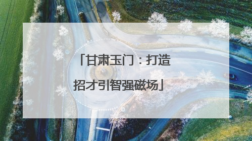 甘肃玉门：打造招才引智强磁场