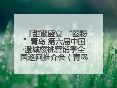 甜蜜盛宴 “圈粉”青岛 第六届中国·澄城樱桃营销季全国巡回推介会（青岛站）成功举办