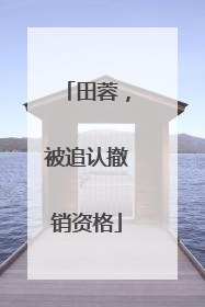 田蓉，被追认撤销资格