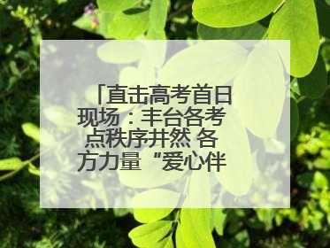 直击高考首日现场：丰台各考点秩序井然 各方力量“爱心伴考”服务考生