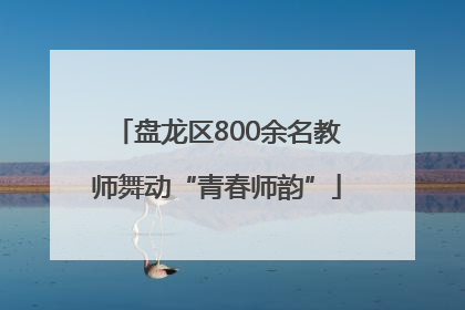 盘龙区800余名教师舞动“青春师韵”