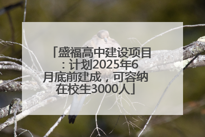 盛福高中建设项目：计划2025年6月底前建成，可容纳在校生3000人