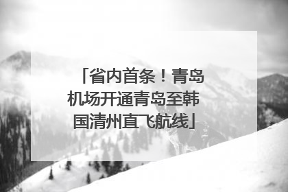 省内首条！青岛机场开通青岛至韩国清州直飞航线