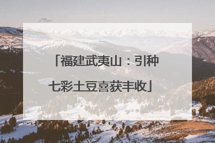 福建武夷山：引种七彩土豆喜获丰收