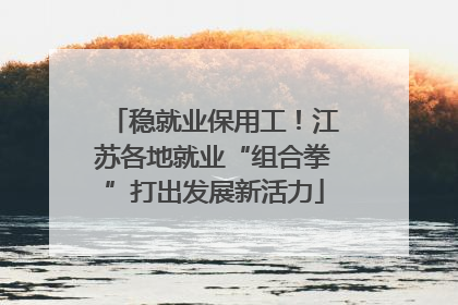 稳就业保用工！江苏各地就业“组合拳”打出发展新活力
