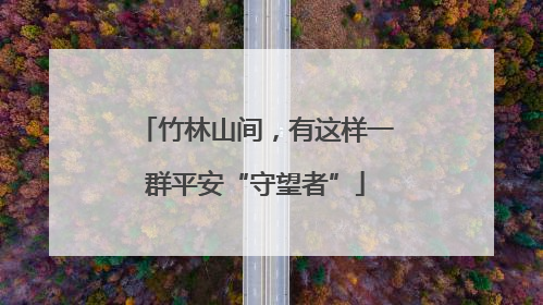 竹林山间，有这样一群平安“守望者”