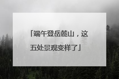 端午登岳麓山，这五处景观变样了