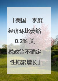 美国一季度经济环比萎缩0.2% 关税政策不确定性拖累增长
