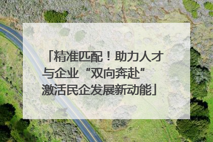 精准匹配！助力人才与企业“双向奔赴” 激活民企发展新动能