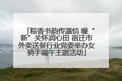 粽香书韵传温情 暖“新”关怀润心田 宿迁市外卖送餐行业党委举办女骑手端午主题活动