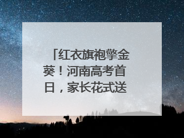 红衣旗袍擎金葵！河南高考首日，家长花式送考藏满爱与盼