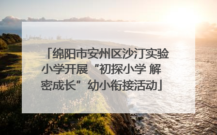 绵阳市安州区沙汀实验小学开展“初探小学 解密成长”幼小衔接活动