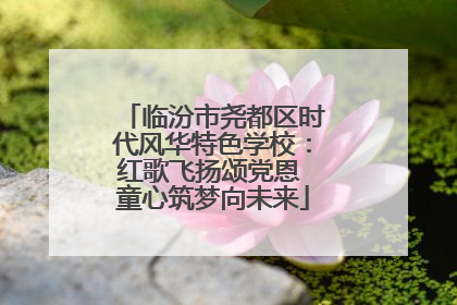 临汾市尧都区时代风华特色学校：红歌飞扬颂党恩 童心筑梦向未来