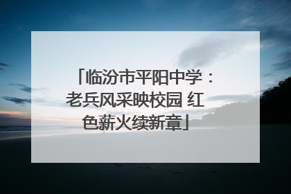 临汾市平阳中学：老兵风采映校园 红色薪火续新章