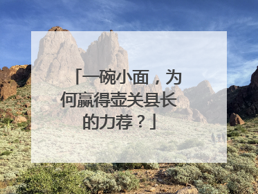 一碗小面，为何赢得壶关县长的力荐？
