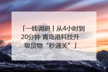 一线调研丨从4小时到20分钟 青岛港科技升级货物“秒通关”