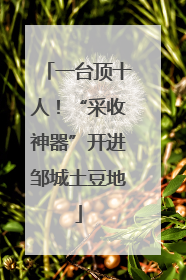 一台顶十人！“采收神器”开进邹城土豆地
