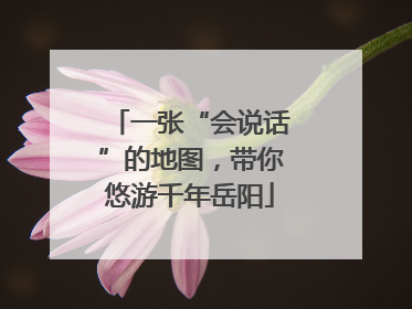 一张“会说话”的地图，带你悠游千年岳阳