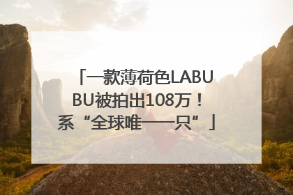 一款薄荷色LABUBU被拍出108万！系“全球唯一一只”