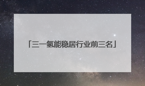 三一氢能稳居行业前三名