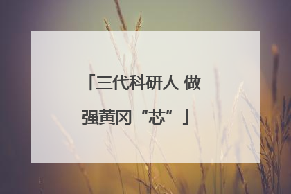 三代科研人 做强黄冈“芯”
