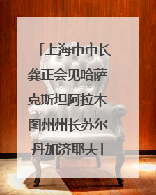 上海市市长龚正会见哈萨克斯坦阿拉木图州州长苏尔丹加济耶夫