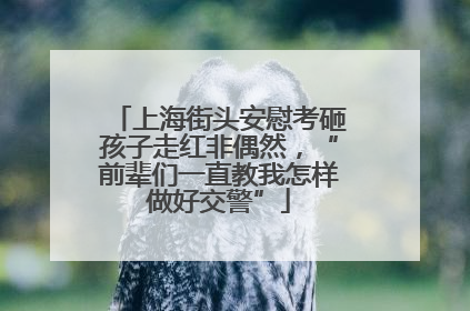 上海街头安慰考砸孩子走红非偶然，“前辈们一直教我怎样做好交警”