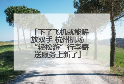下了飞机就能解放双手 杭州机场“轻松游”行李寄送服务上新了