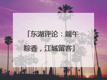 东湖评论：端午粽香，江城留客