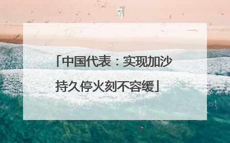 中国代表：实现加沙持久停火刻不容缓