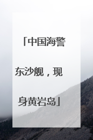 中国海警东沙舰，现身黄岩岛