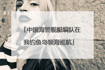 中国海警舰艇编队在我钓鱼岛领海巡航